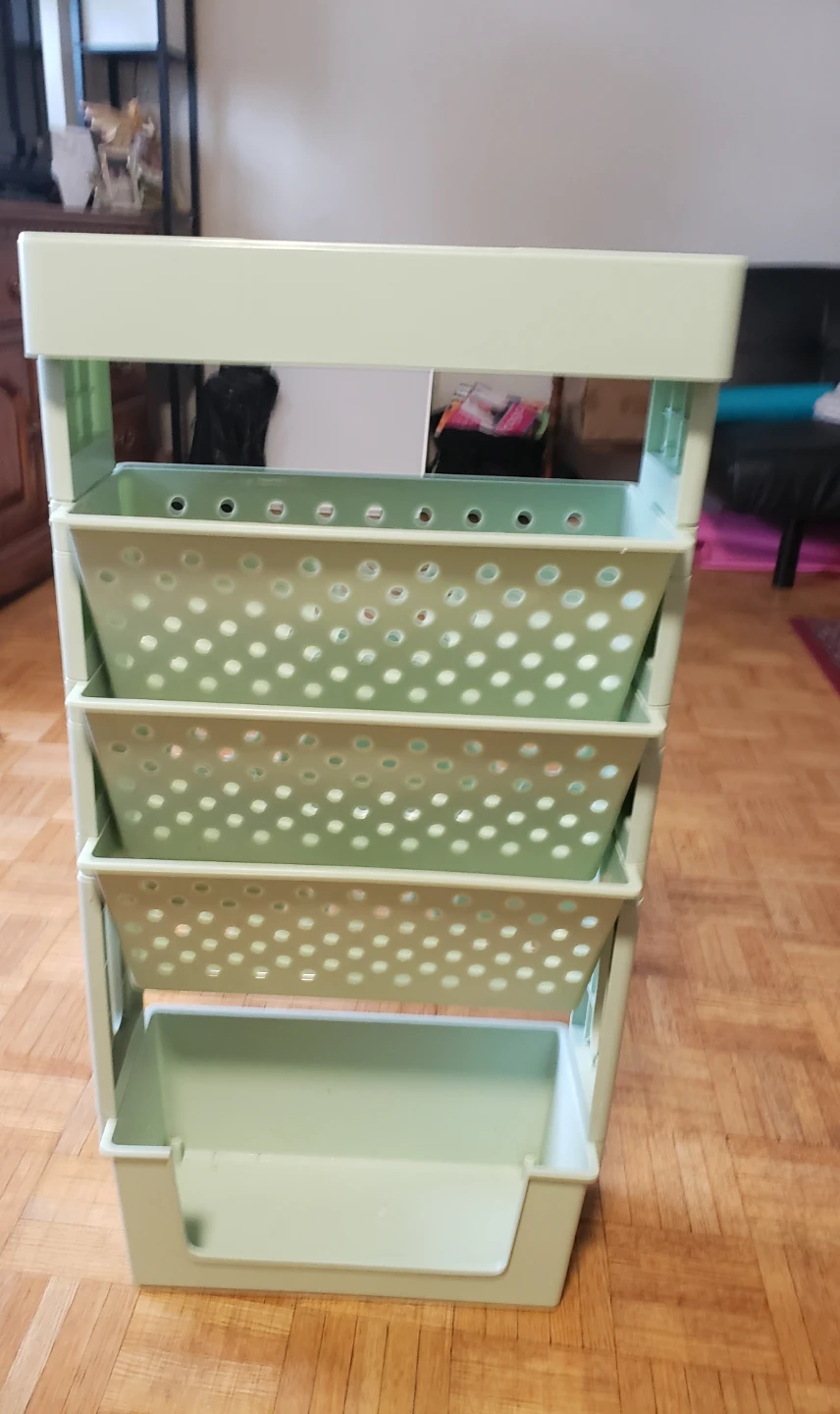 3-Tier Plastic Storage Cart - photo 2