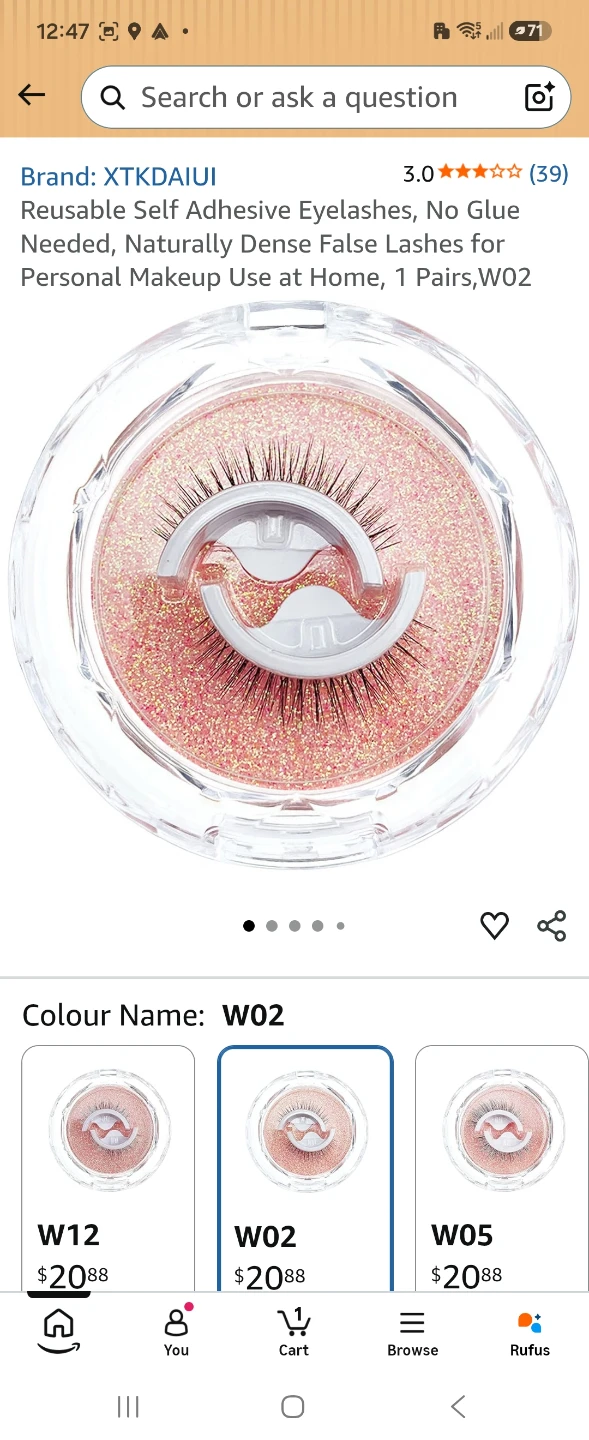 Xtkddui Reusable Self Adhesive Eyelashes W02 - photo 2