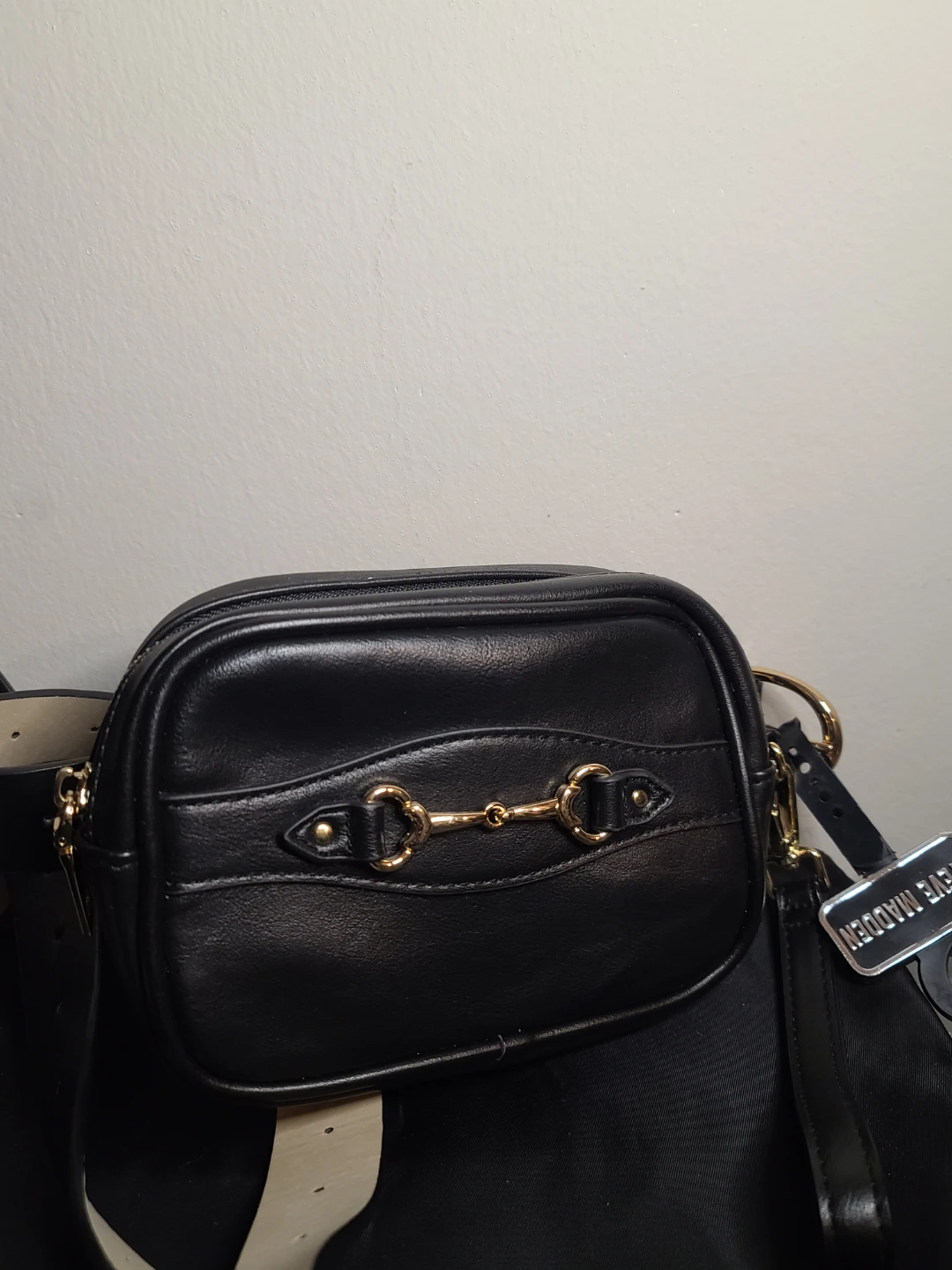 Steve Madden Black Small Camera Bag