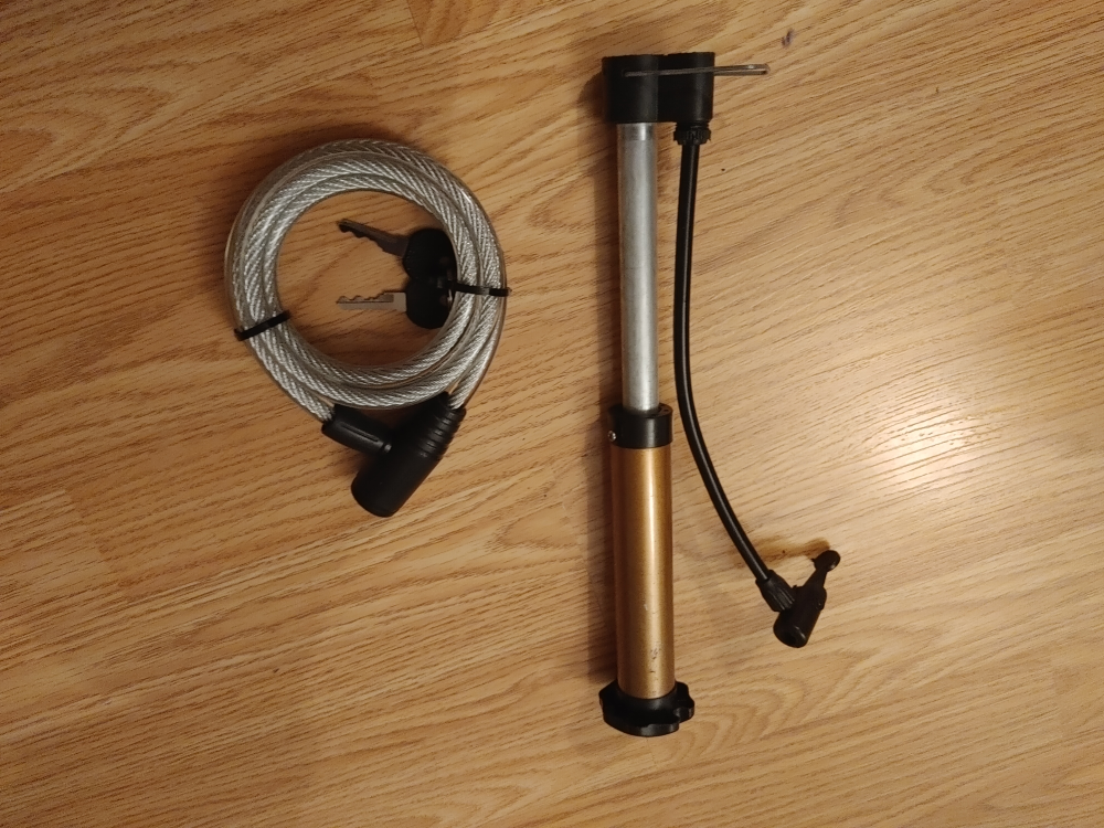 Bike Lock and Portable Pump $10 each - photo 2