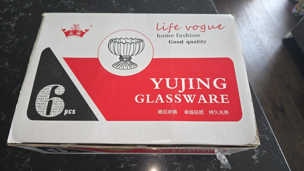 Yujing Glassware Dessert Bowls (Set of 6)