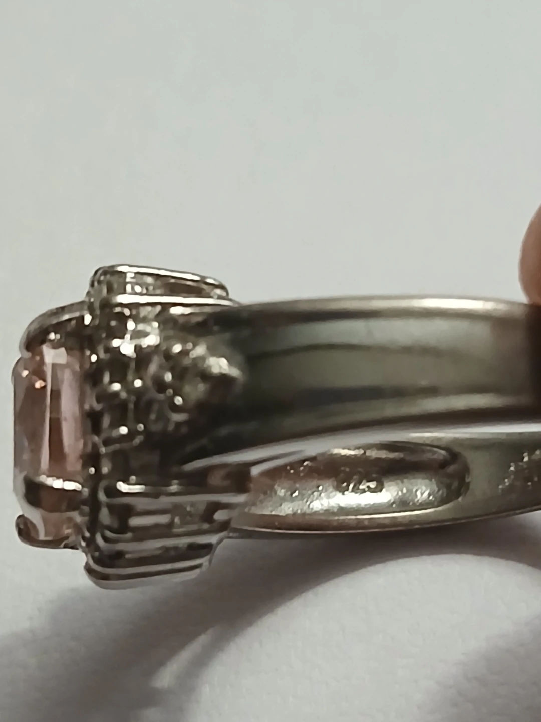 Silver .925 Ring with pink stone - photo 2
