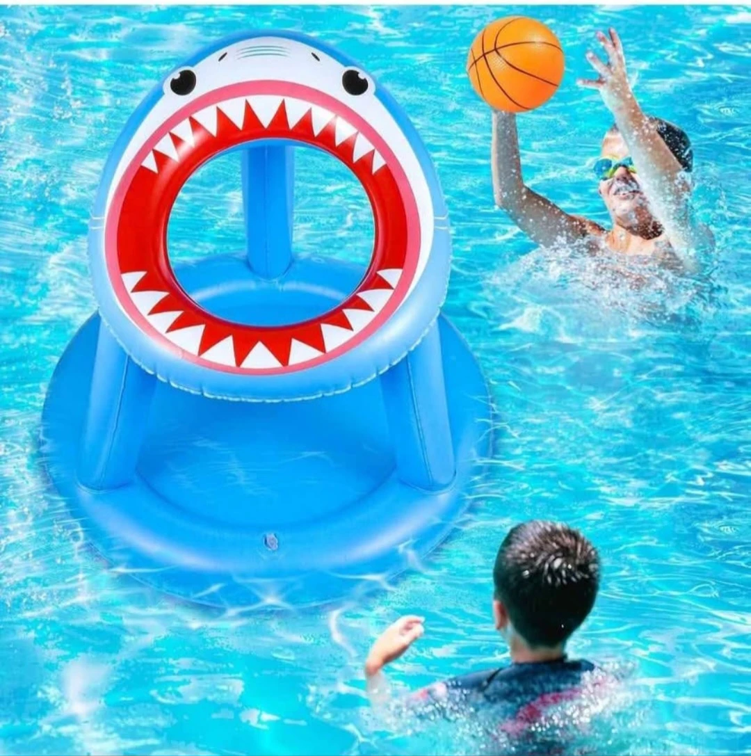 Inflatable Shark Basketball Hoop Toy