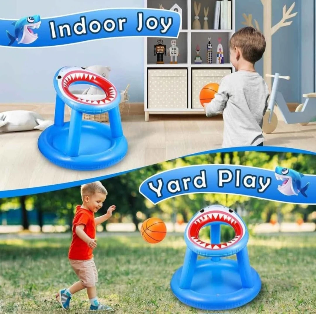 Inflatable Shark Basketball Hoop Toy - photo 3