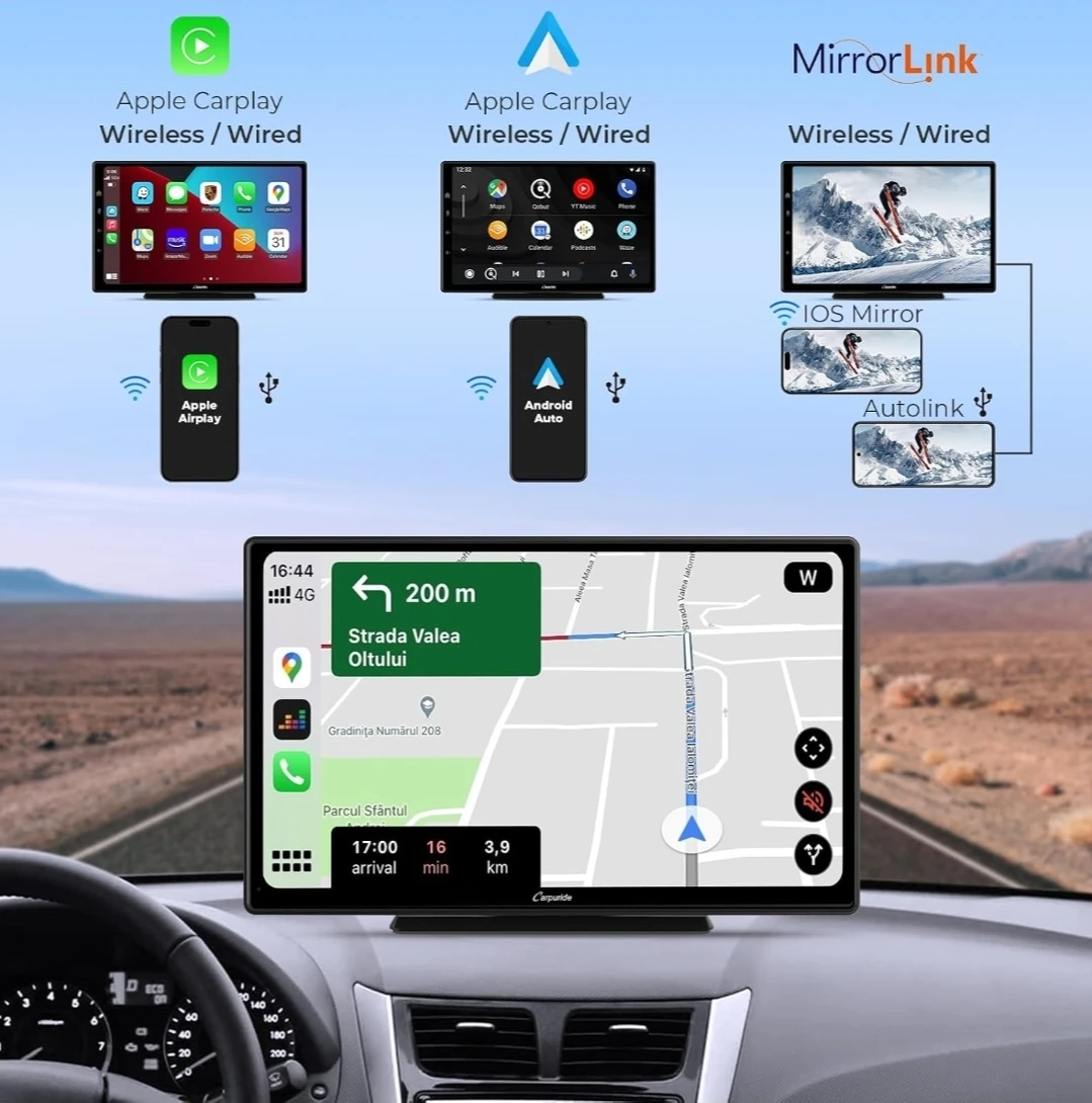 Carpuride 9-inch Portable Car Stereo Apple CarPlay Android - photo 2