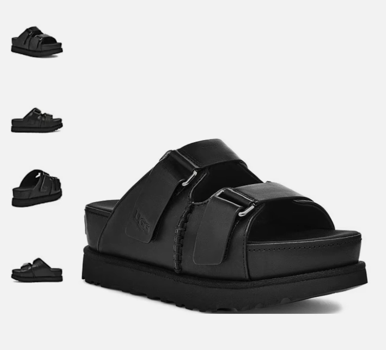 UGG Goldenstar HI Slide Black Platform Sandals