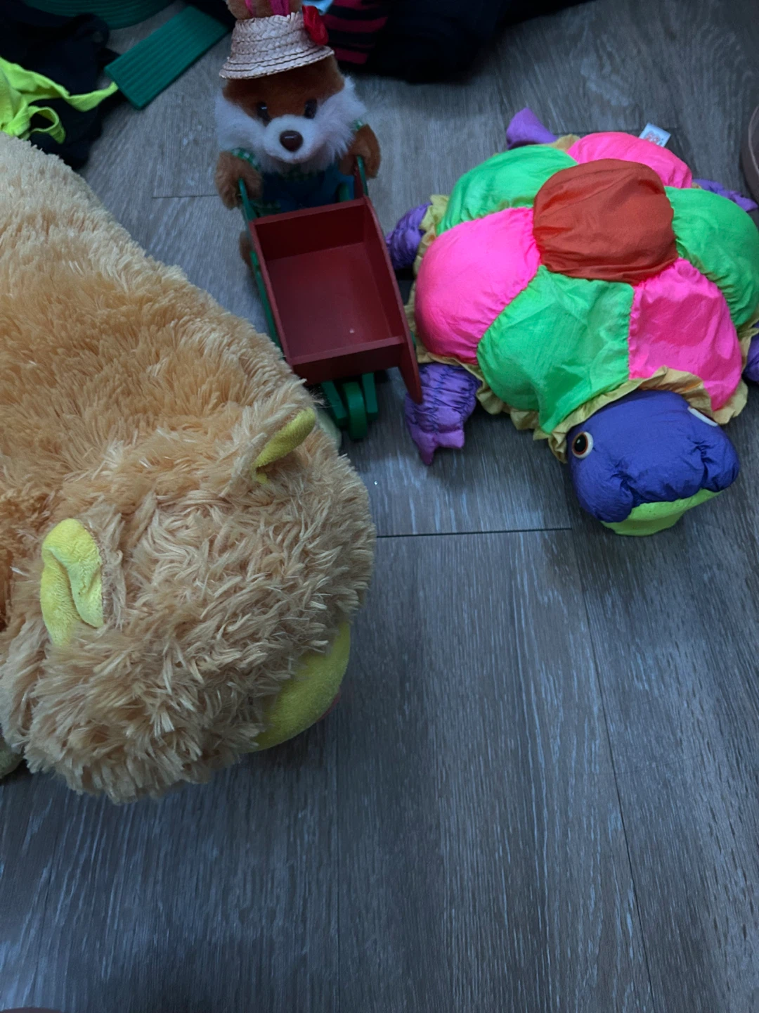 plush pillow toy, Bunny w/ wagon, turtle w/ babies