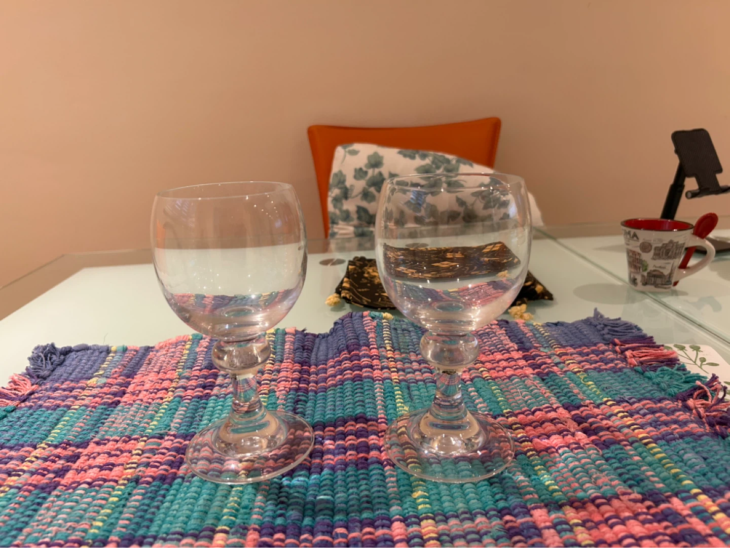 Two Clear Wine Glasses