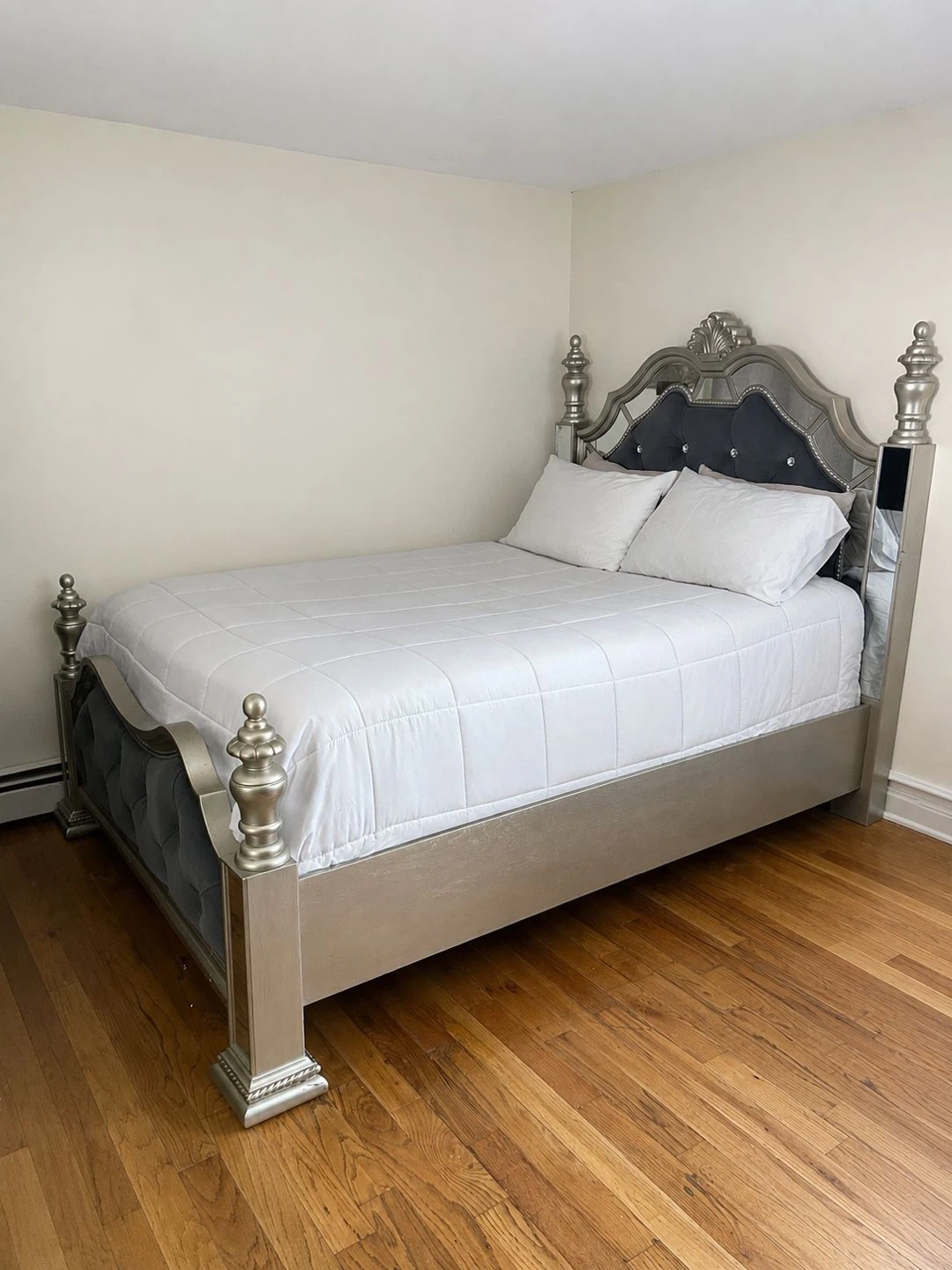 Silver Bedroom Furniture Set - Dresser, Nightstand, Chest