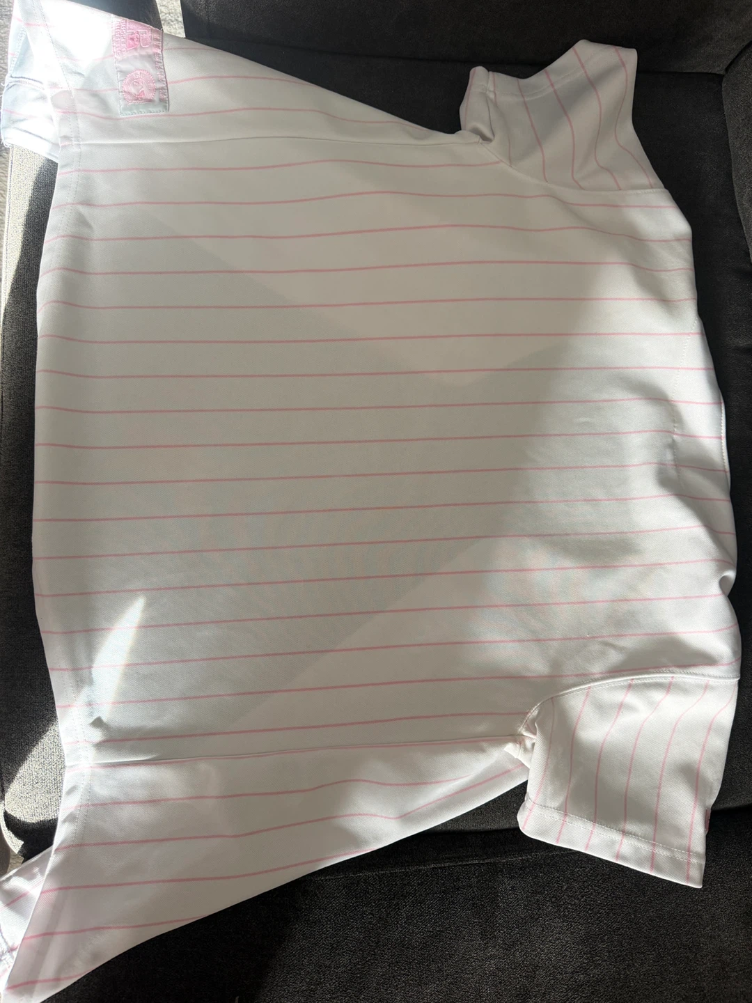 Girl’s Chicago Cubs Pink Pinstripe Baseball Jersey - photo 3