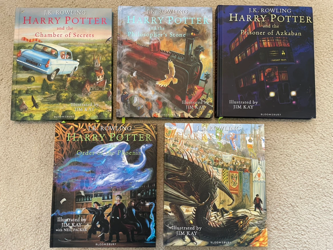 Harry Potter Illustrated Collection 5 Books Hard Cover