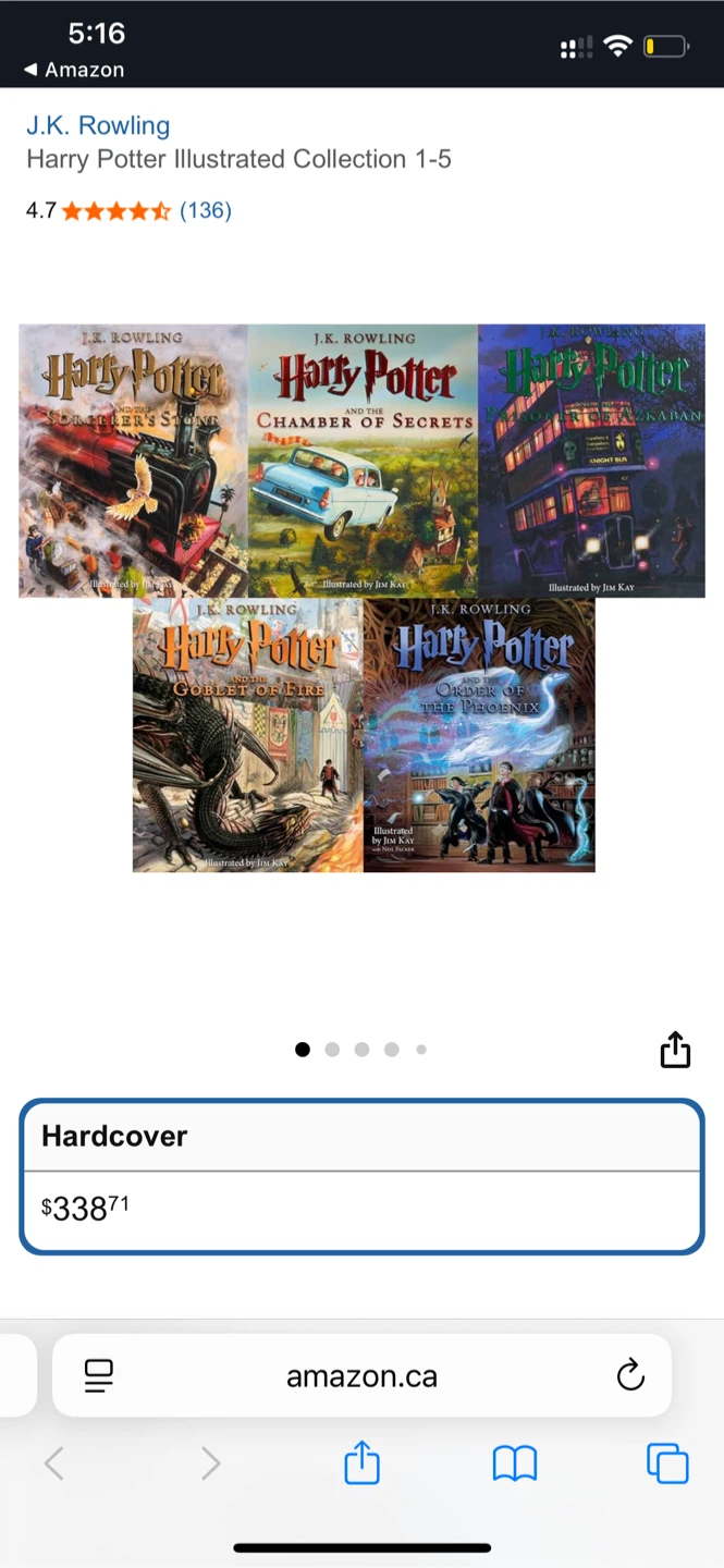 Harry Potter Illustrated Collection 5 Books Hard Cover - photo 4