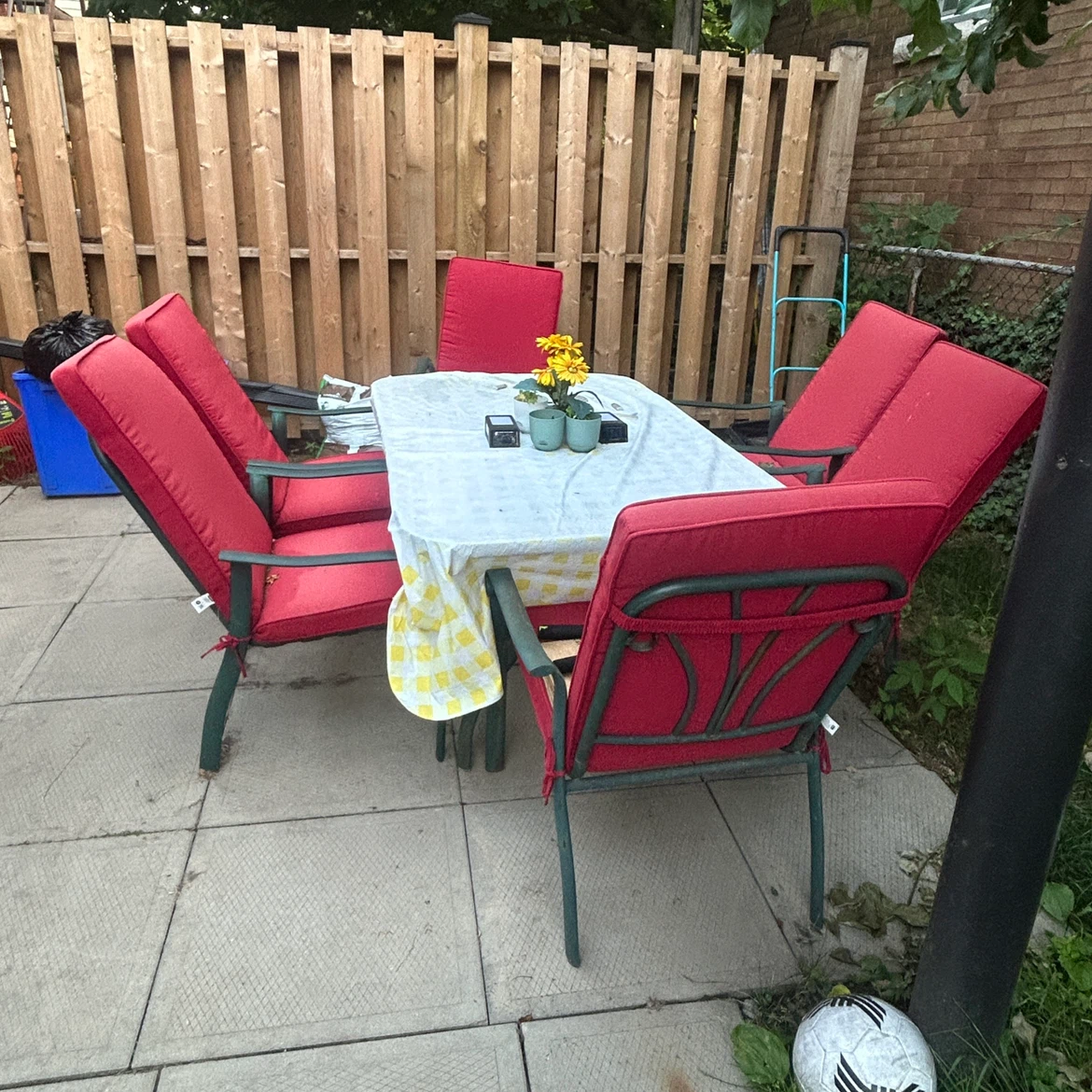 Patio Dining Set with 6 Chairs