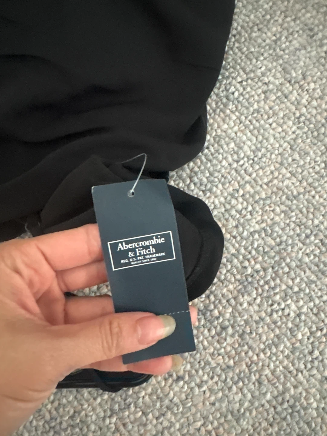 Abercrombie & Fitch Black Ruched Midi Dress - photo 3