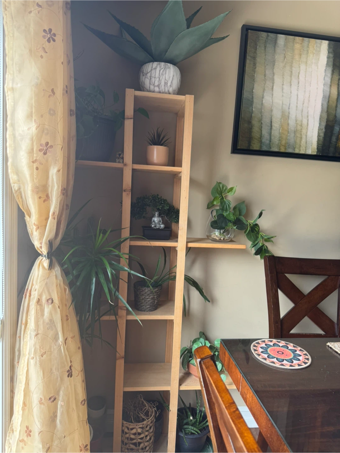 Wooden Tiered Plant Shelf