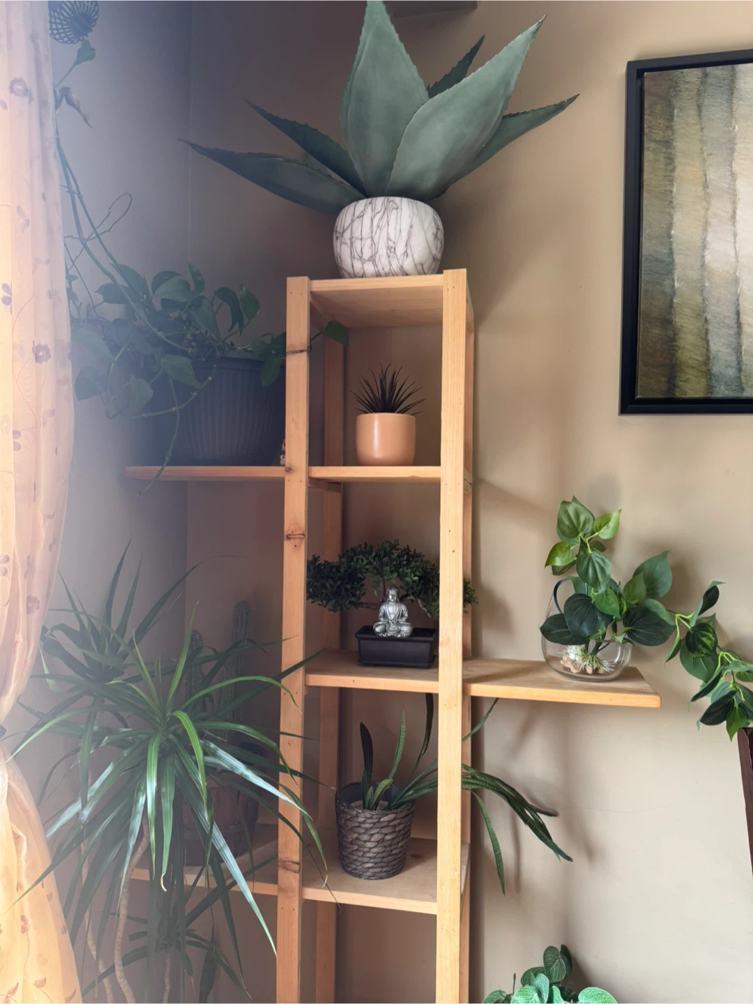 Wooden Tiered Plant Shelf - photo 3
