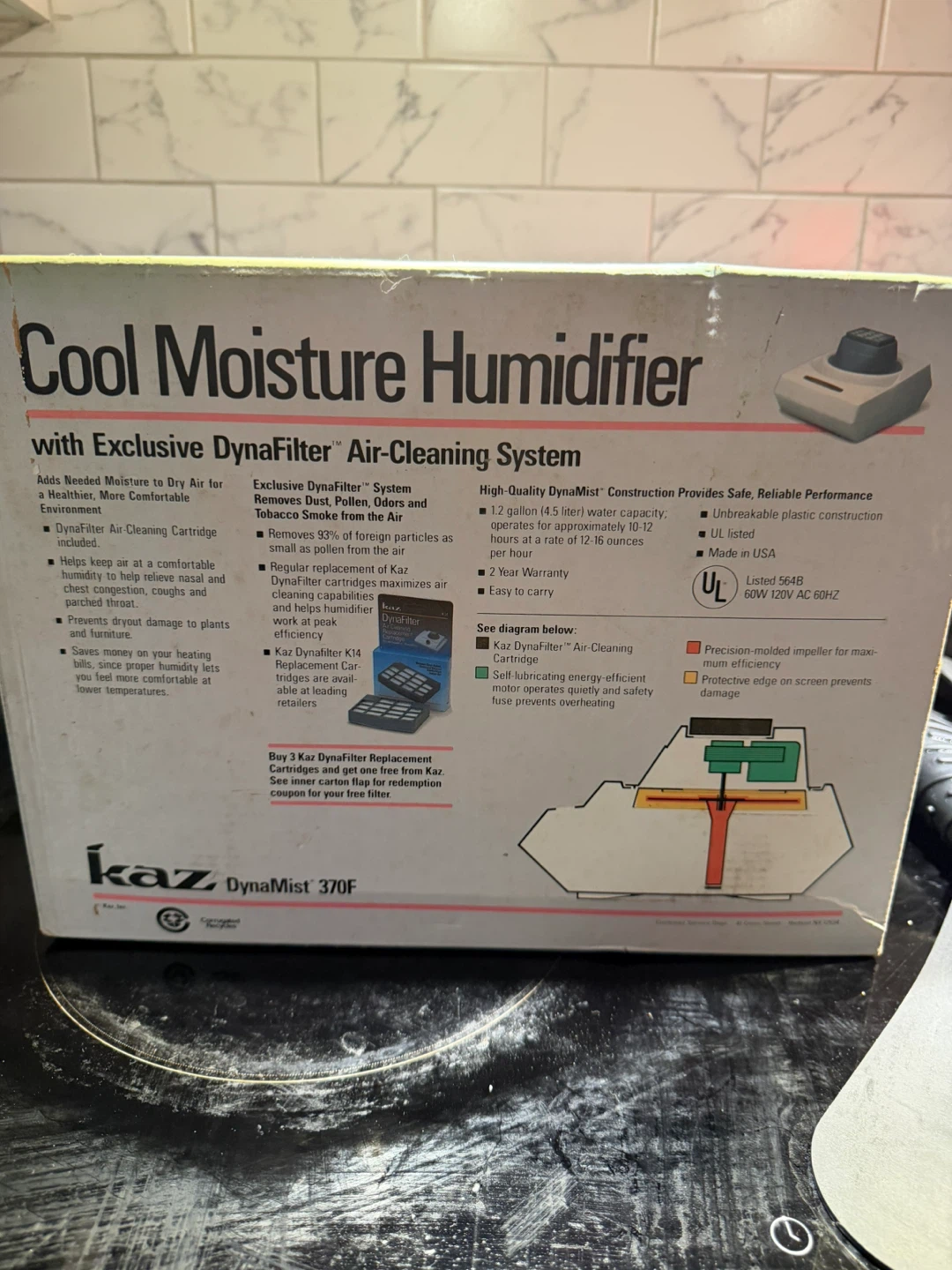 Kaz DynaMist 370F Cool Moisture Humidifier Air-Cleaning System - photo 3