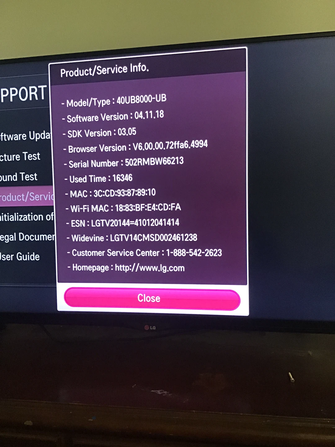 LG 40" 40UB8000-UB Smart LED TV - photo 5