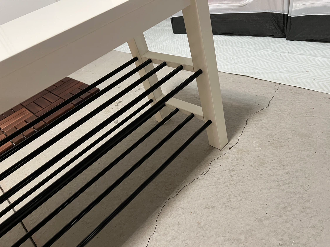 Ikea White Shoe Bench with Two Tiers - photo 4