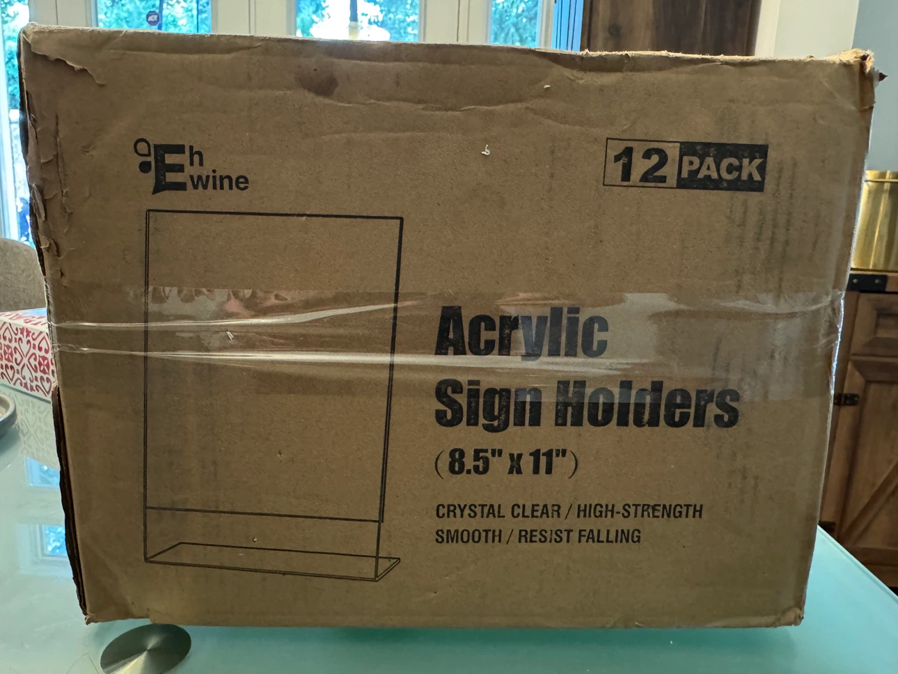 New Acrylic Sign Holders 8.5” x 11” – 12 Pack – Crystal Clear