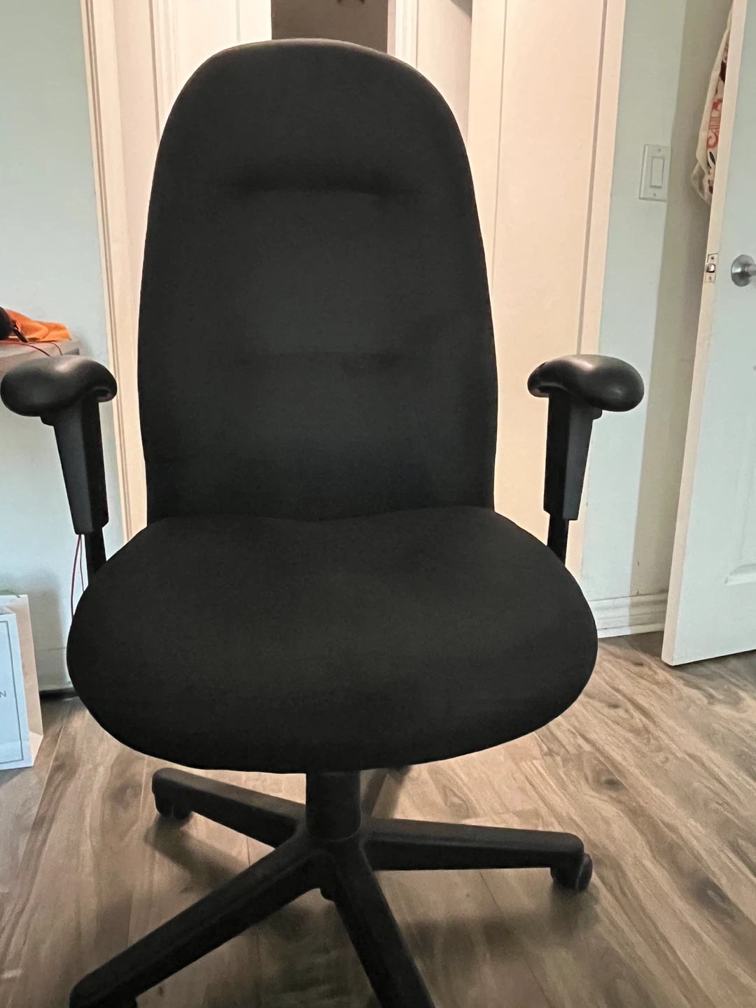 Black Office Chair with Armrests