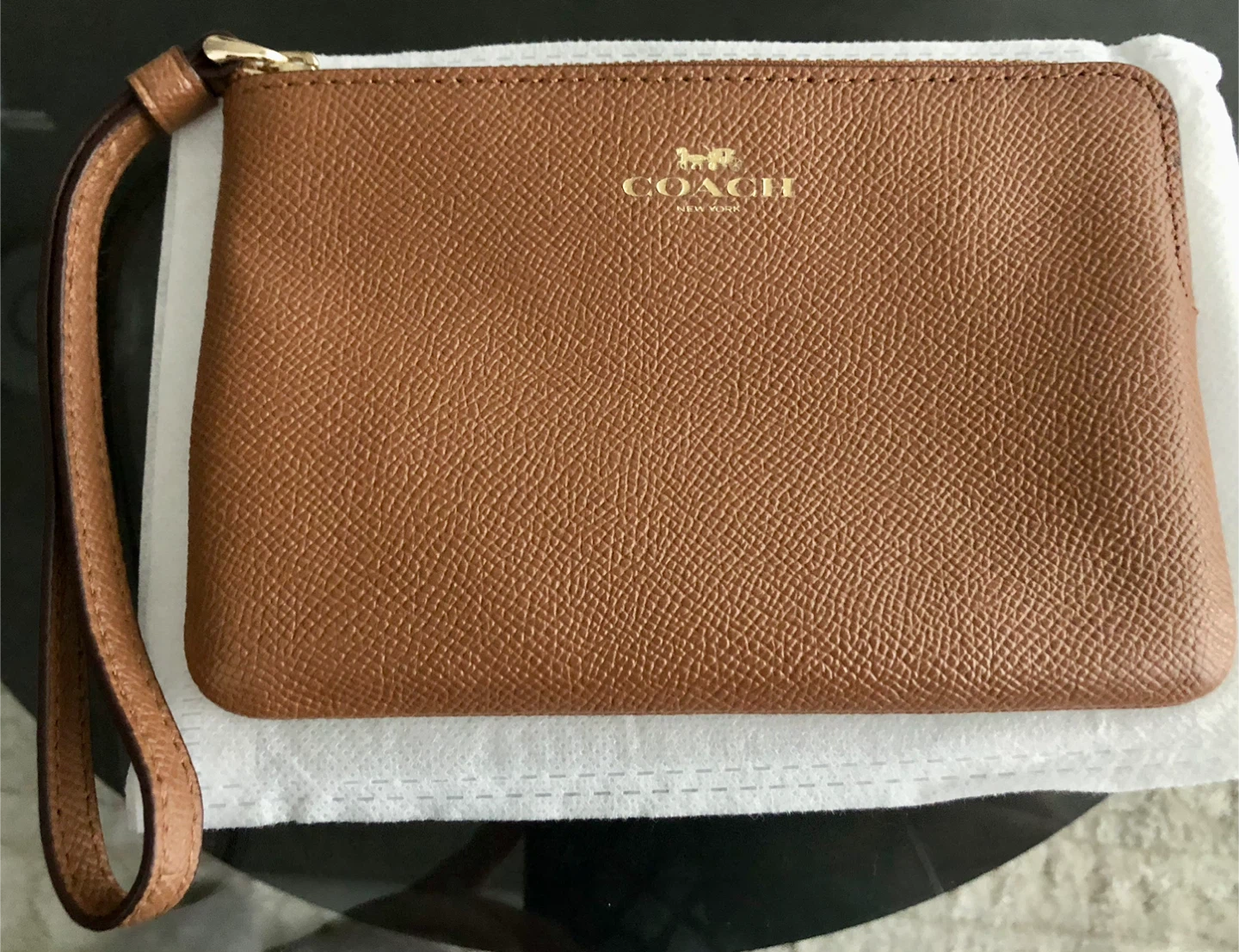COACH Leather Wristlet (Small)