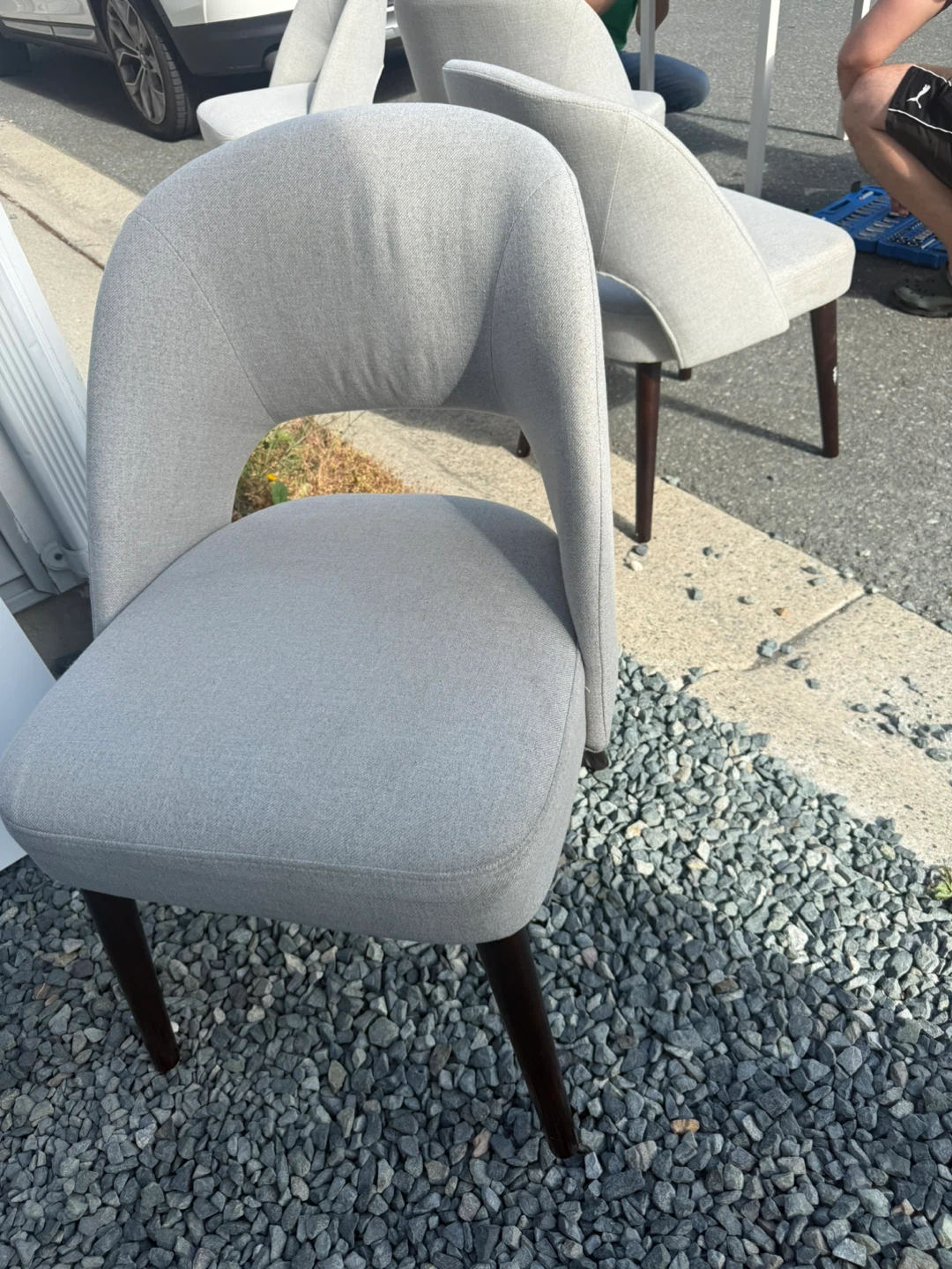 Gilman Creek Kobe Fabric Dining Chair - Grey (4-pack) - photo 4