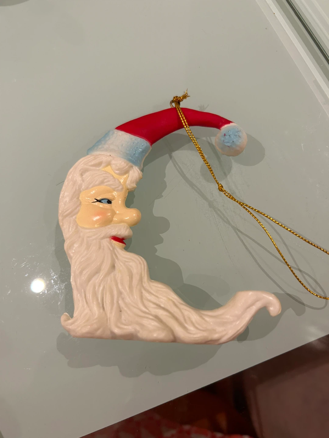 Santa Moon Christmas Ornament