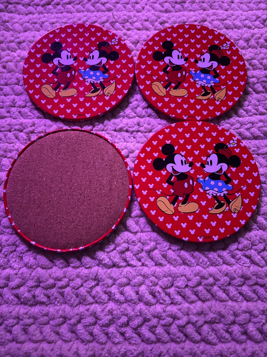 Mickey and Minnie Mouse Coasters - Set of 4 - photo 2