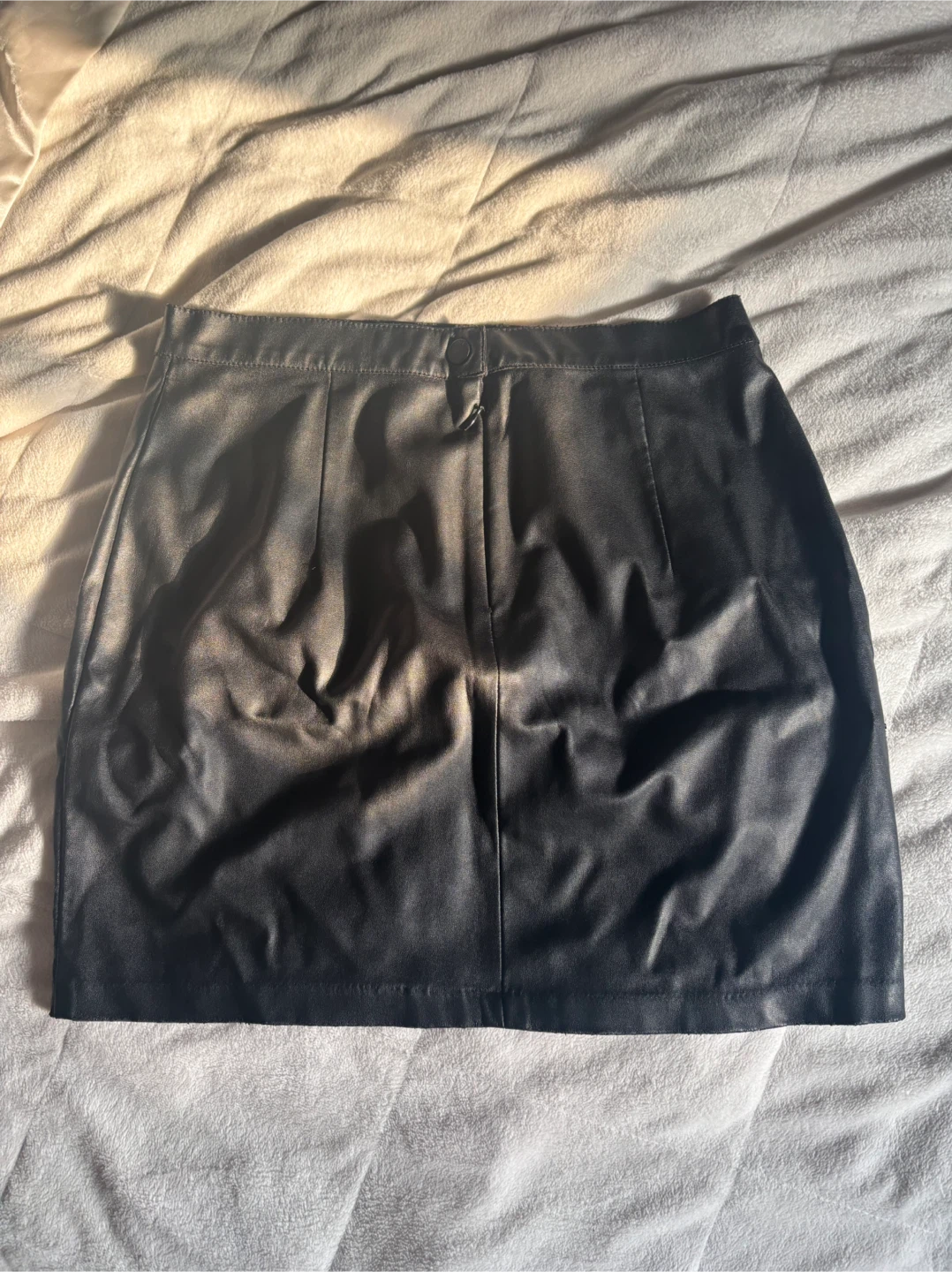 GARAGE Black Faux Leather Mini Skirt