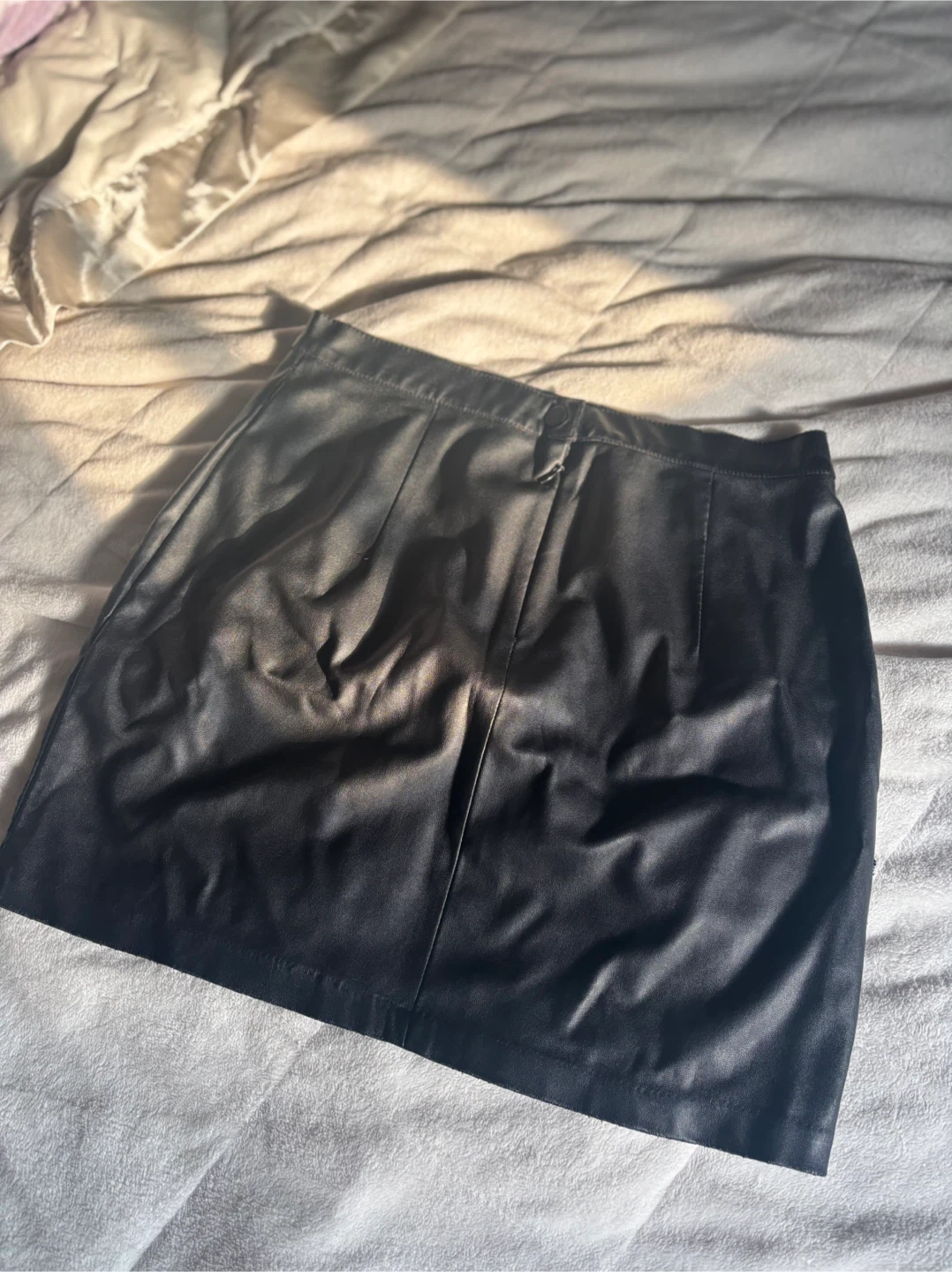 GARAGE Black Faux Leather Mini Skirt - photo 2