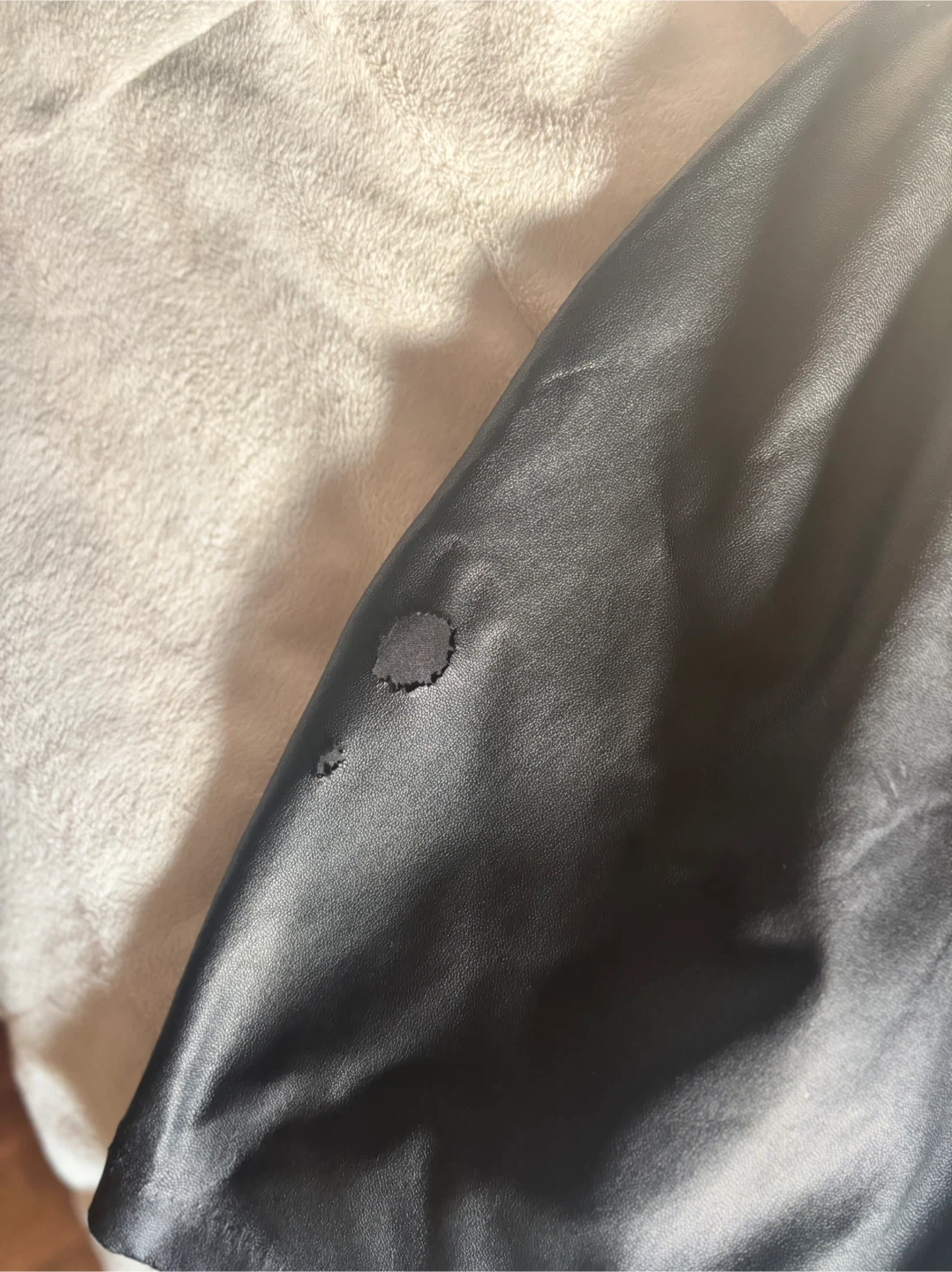 GARAGE Black Faux Leather Mini Skirt - photo 4