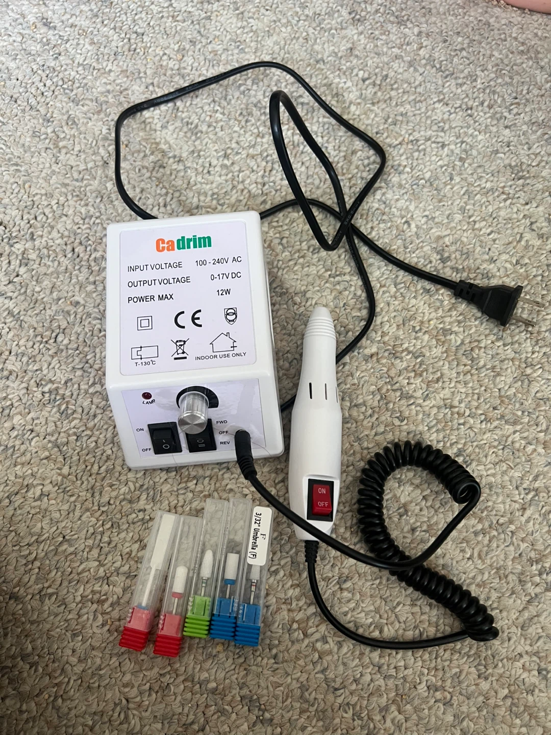 Cadrim Electric Nail File Drill