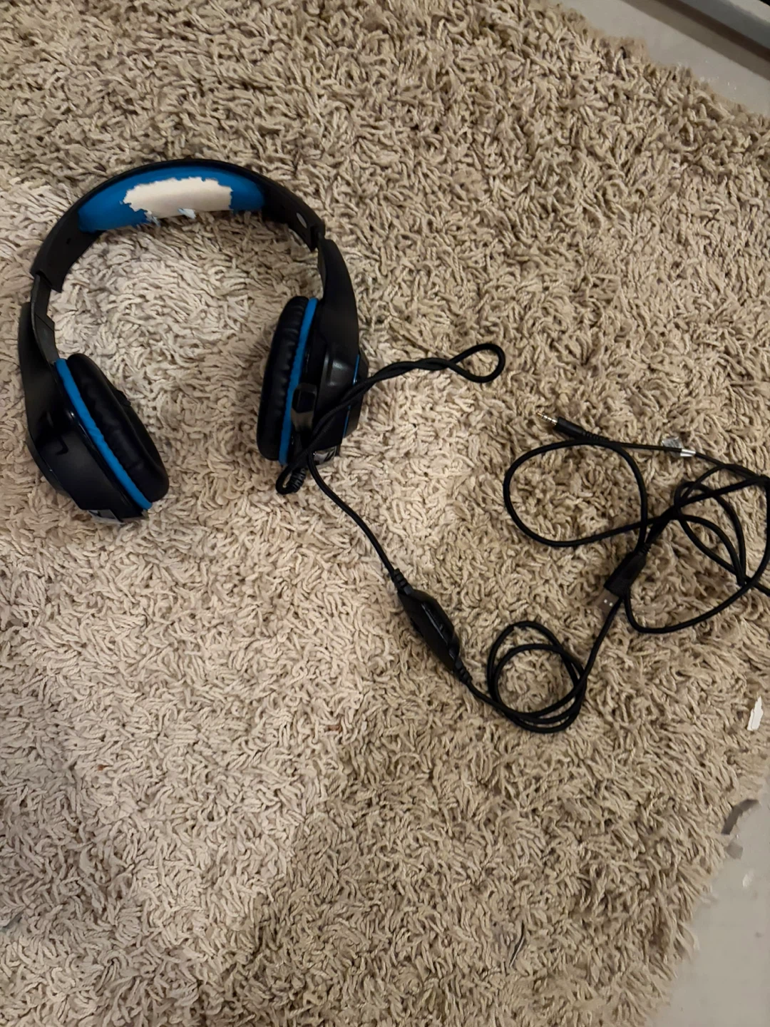 Gaming Headset with Blue Accents