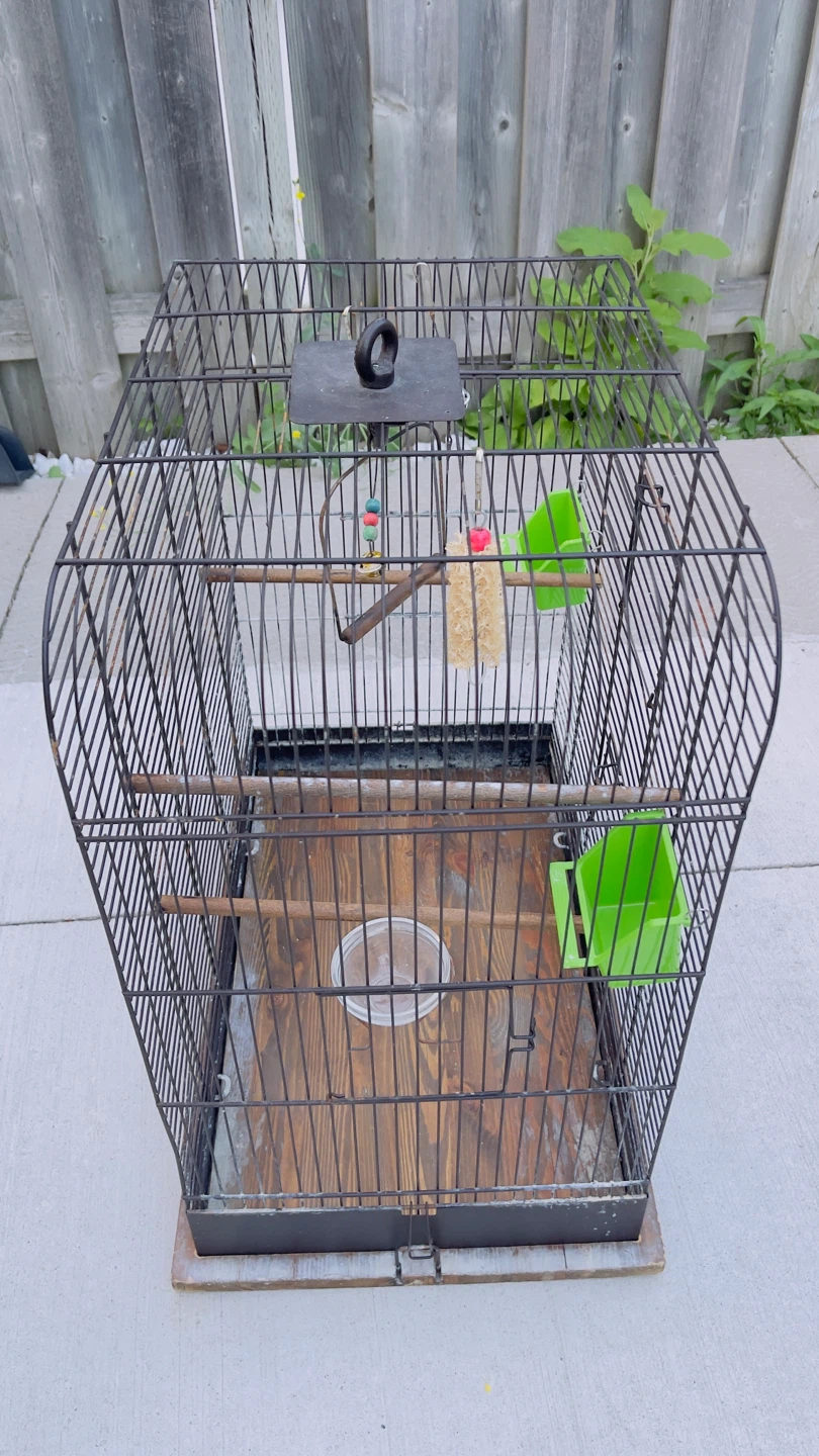 Bird Cage with Perches and Feeders - photo 2