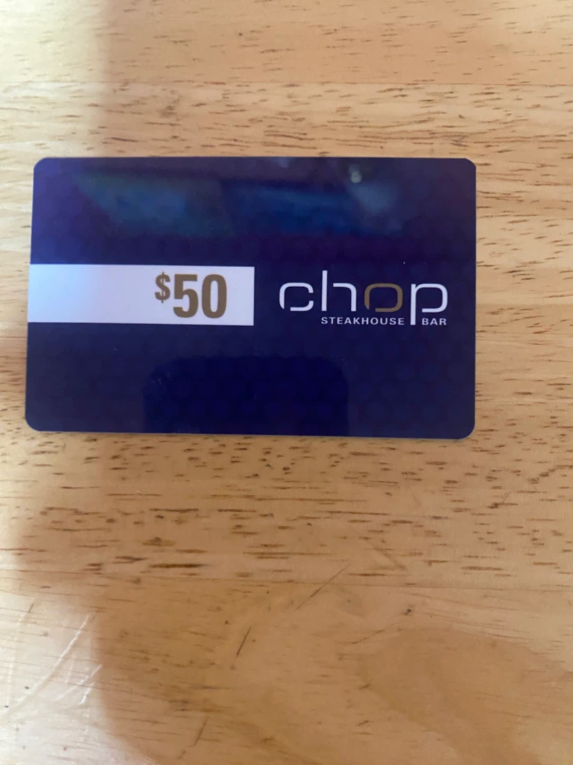 $50 Chop Steakhouse gift card