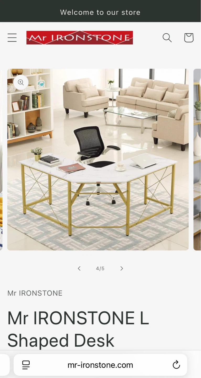 (Must go) Mr Ironstone L Shaped Desk - photo 3