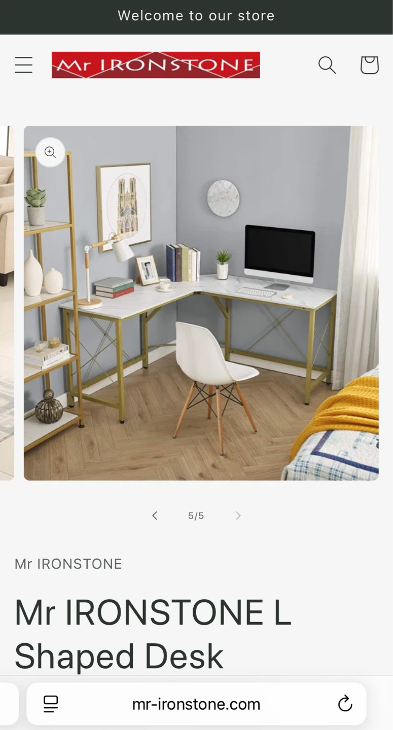 (Must go) Mr Ironstone L Shaped Desk - photo 2