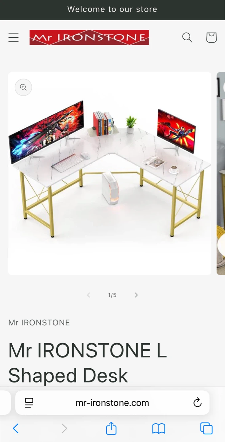 (Must go) Mr Ironstone L Shaped Desk - photo 4