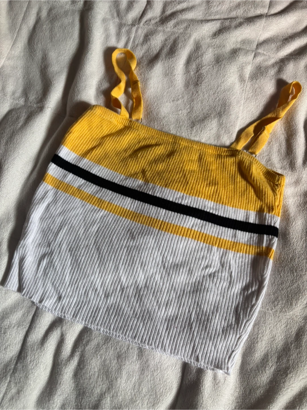 Urban Heritage Yellow Striped Crop Top