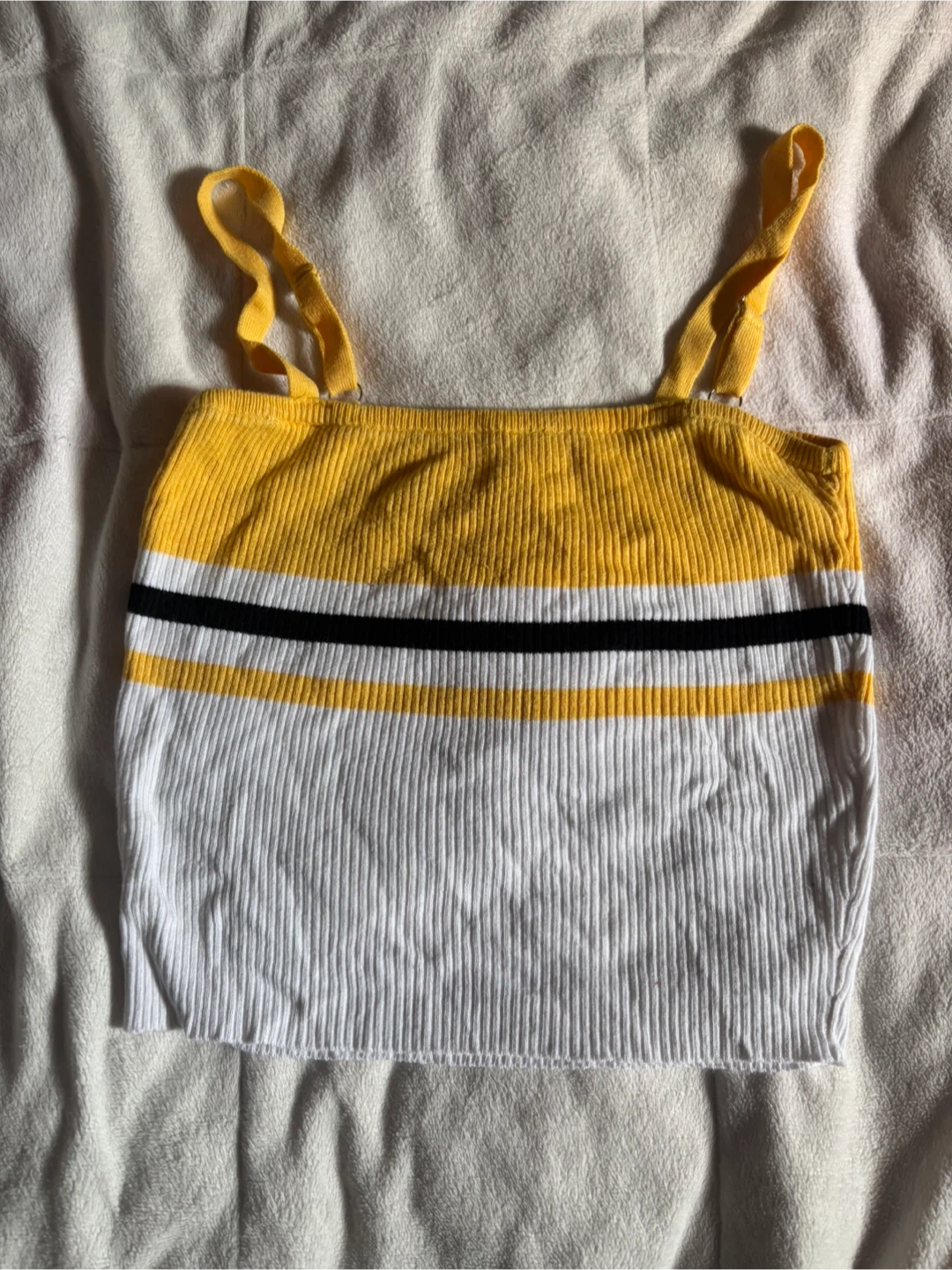 Urban Heritage Yellow Striped Crop Top - photo 2