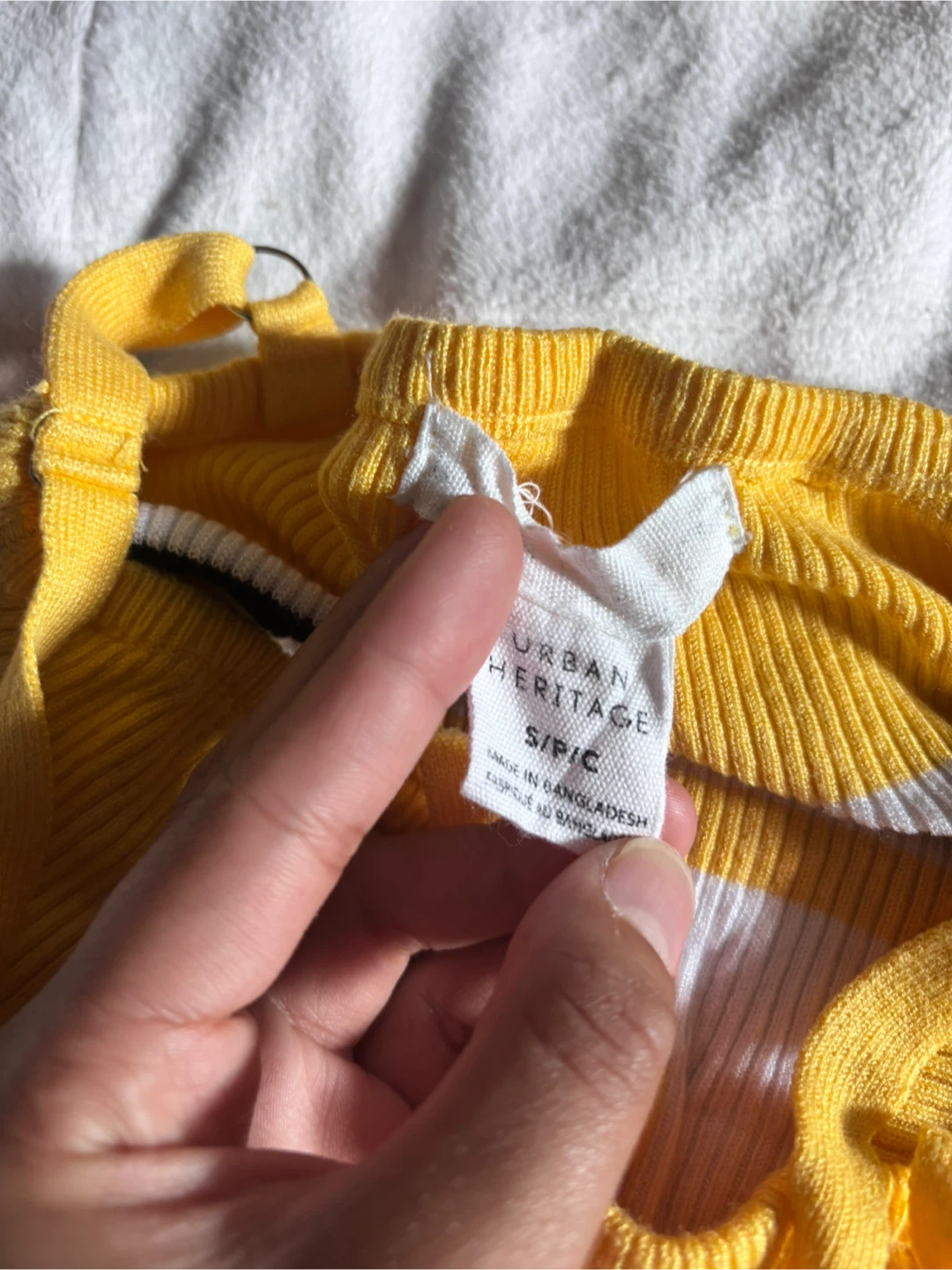 Urban Heritage Yellow Striped Crop Top - photo 3
