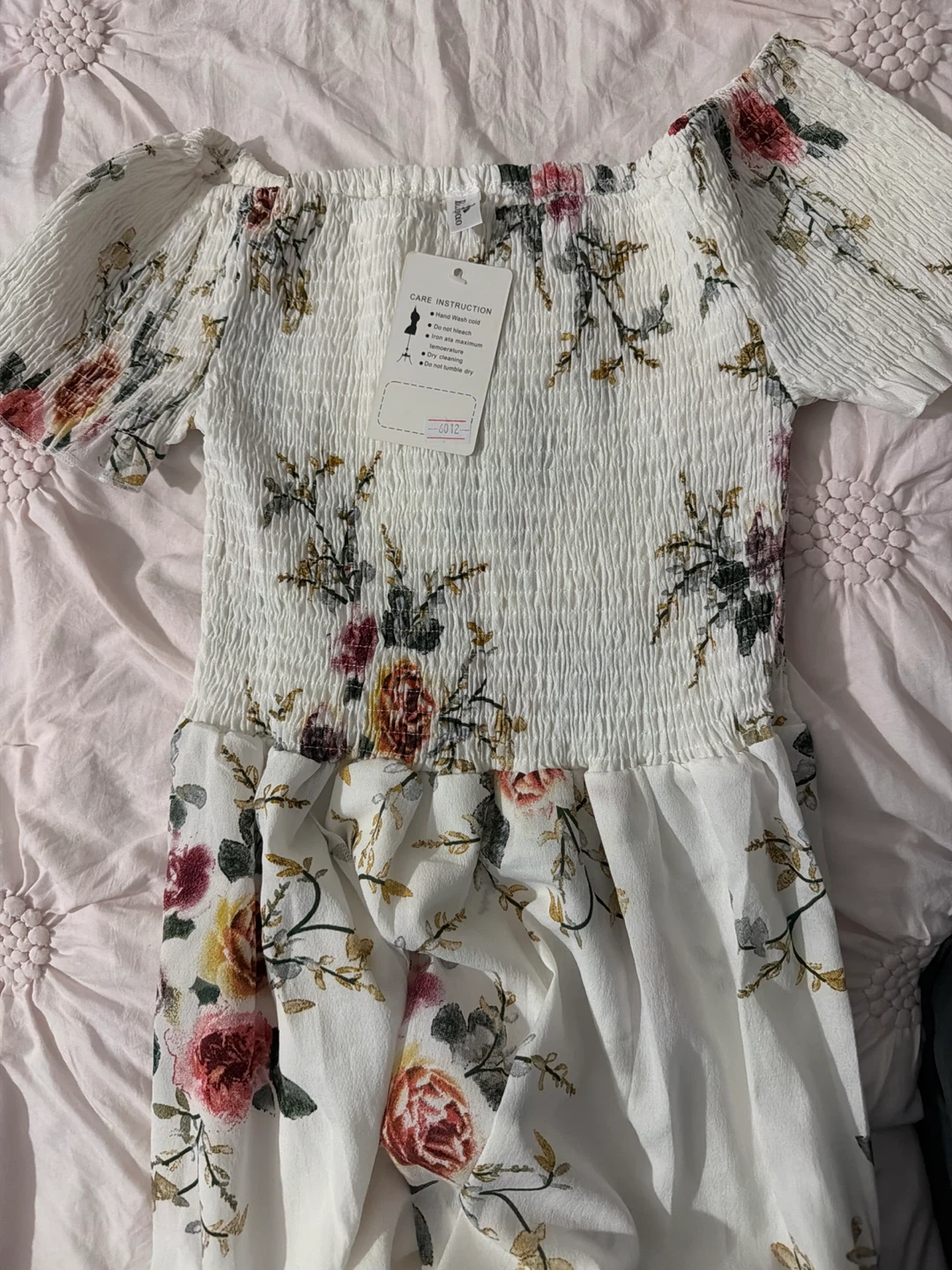 Women's Floral Off-Shoulder Smocked Dress - photo 2