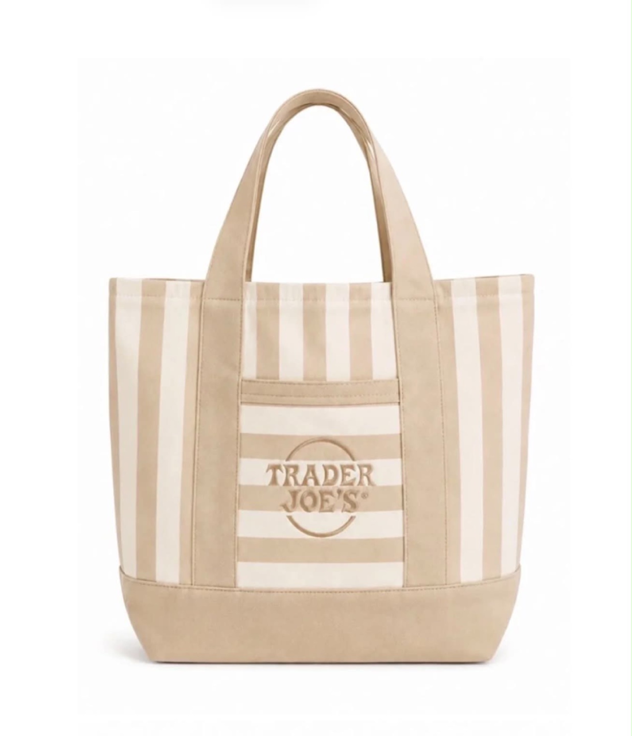 Trader Joe's Striped Mini Canvas Tote Bag - photo 2