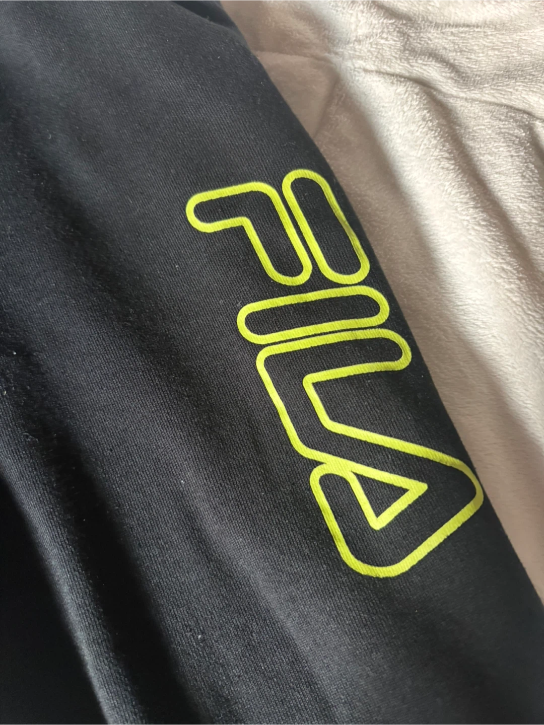 Fila Black Joggers with Neon Yellow Logo - photo 2