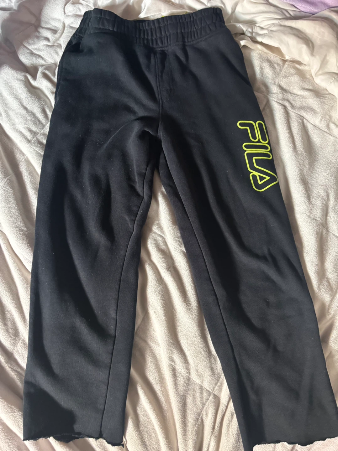 Fila Black Joggers with Neon Yellow Logo - photo 3