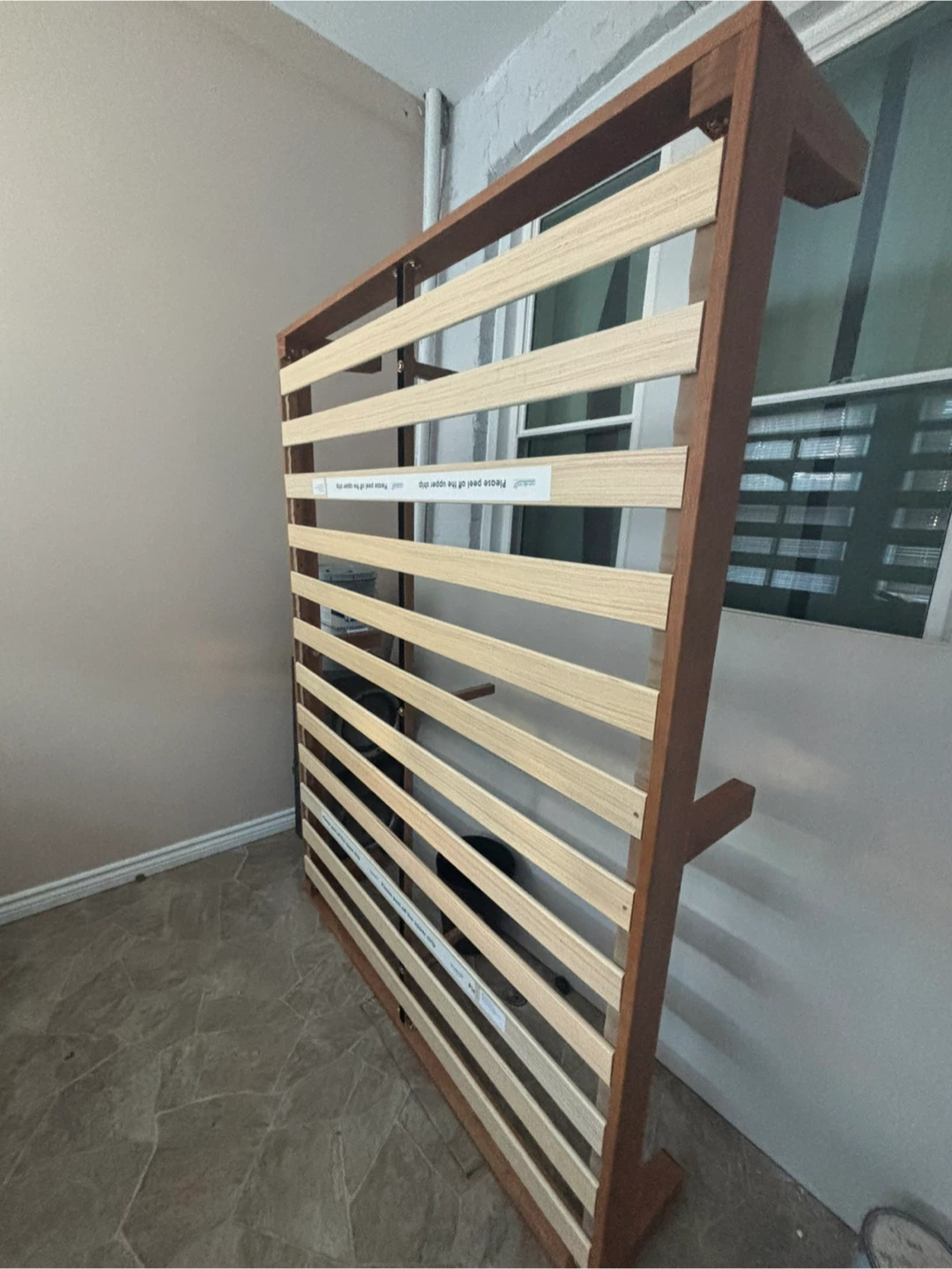 Full Size Mattress and Wooden Bed Frame