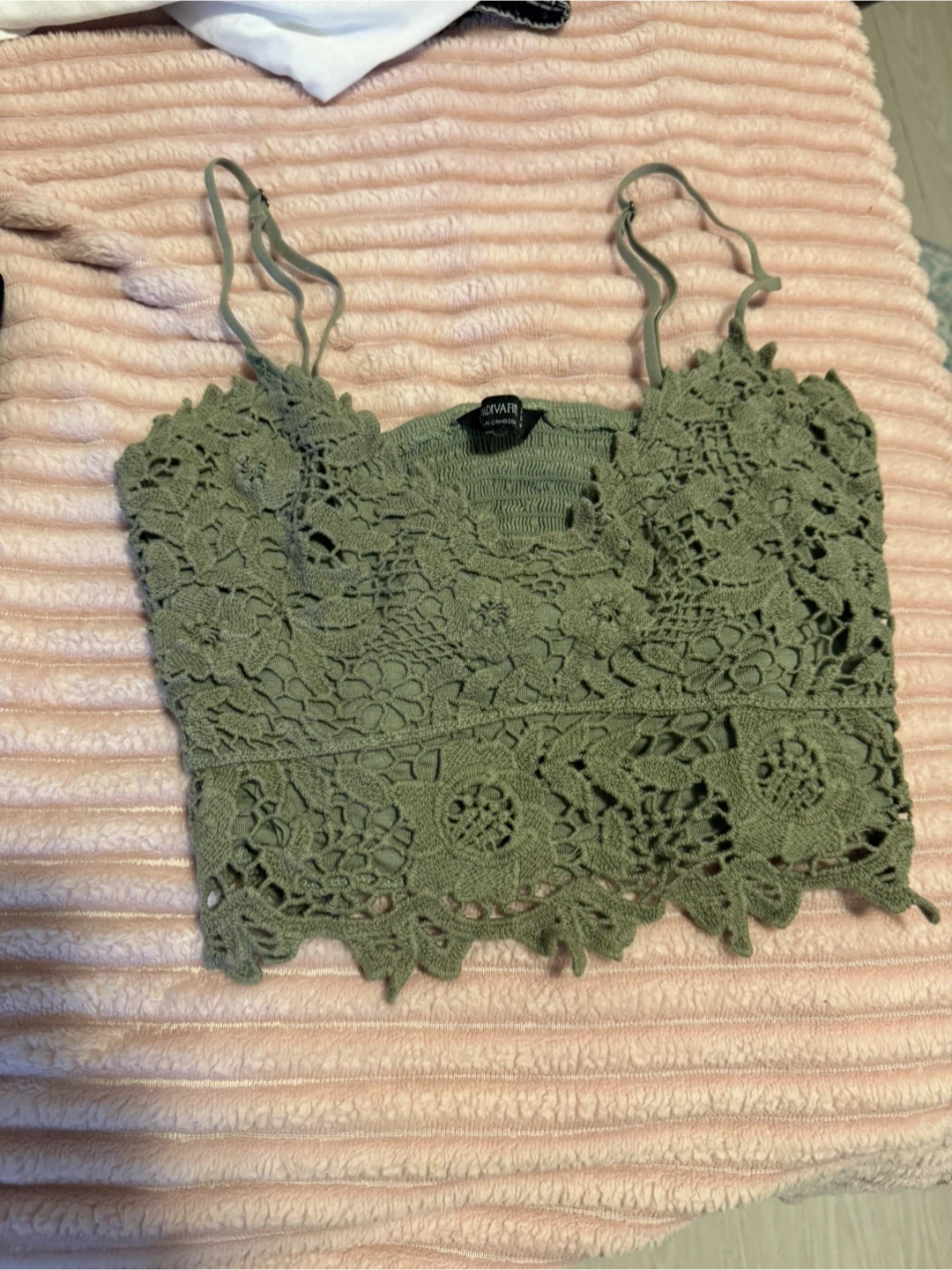 Sheer Crocheted Crop Top