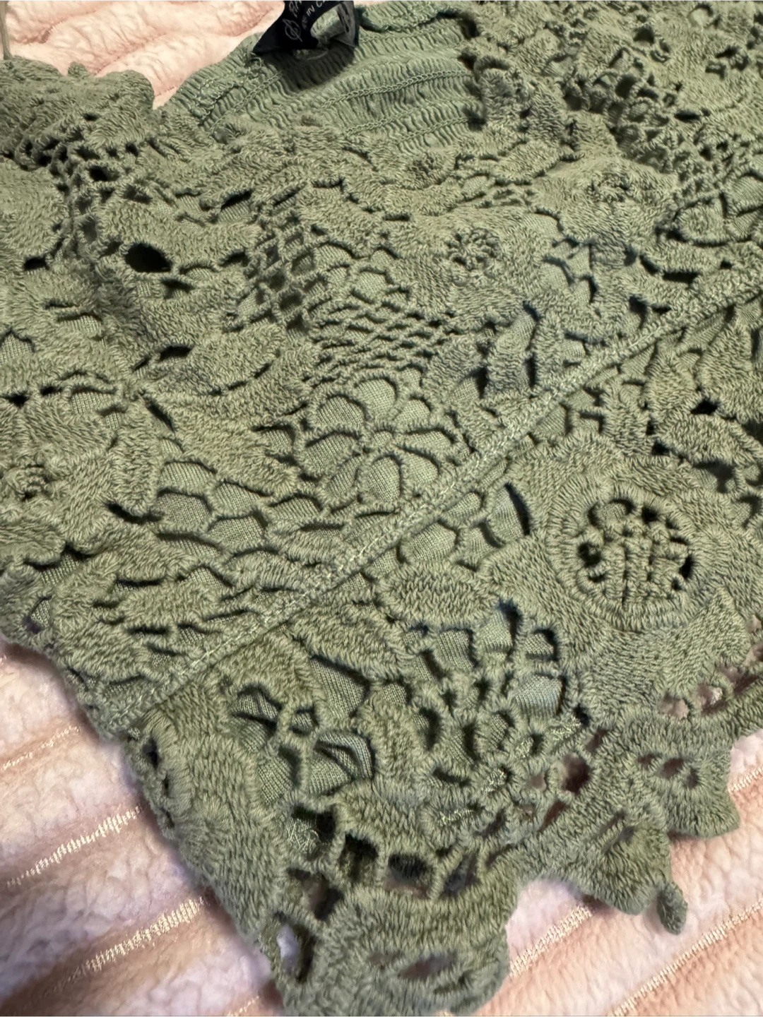Sheer Crocheted Crop Top - photo 2