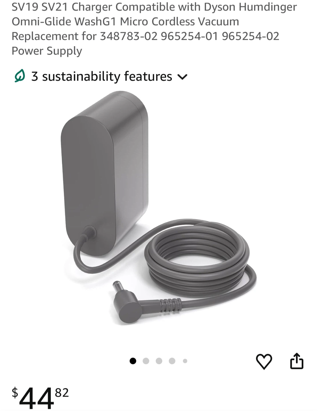 Replacement Dyson SV19 SV21 Humdinger Omni-Glide Charger
